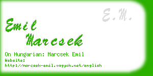 emil marcsek business card